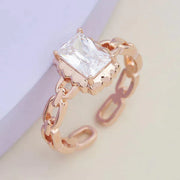 rose gold plated beautiful diamond ring