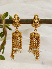 GOLDEN NARAYANI DANGLER TEMPLE EARRINGS