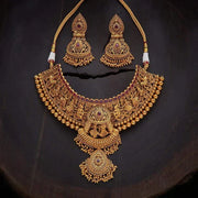 Gold-Plated Necklace Set with Wedding Tale Motifs