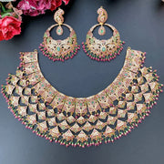 HEAVY REGAL BRIDAL JADAU JAAL NECKLACE SET