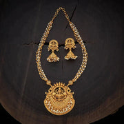 Gold-Plated Necklace Set with Goddess design