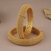 GOLD PLATED BROAD OPENABLE BANGLE SET