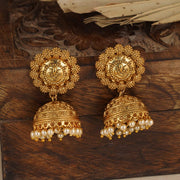 GOLD PLATED ROYAL GANESH JHUMKA EARRING