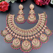 INTRICATE AND ROYAL BRIDAL JADAU NECKLACE SET