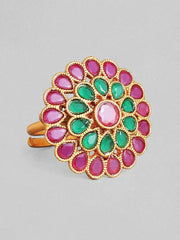 gold Plated Colorful Festive Ring