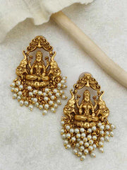 GOLDEN LAKSHMI TEMPLE EARRINGS