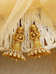 GOLDEN SAUMYA TEMPLE JHUMKIS