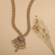 Antique Long Necklace Set With Free Earring