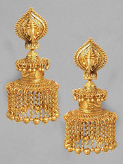 Gold Plated Handcrafted Traditional Temple Jhumka Earrings